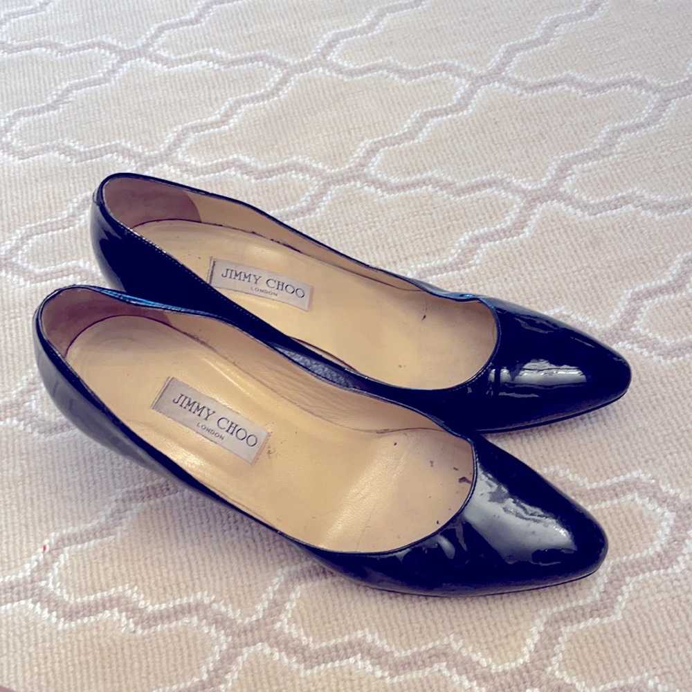 Jimmy Choo black patent leather pumps size 41.5